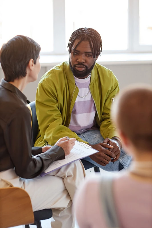 People participate in OCD treatment.